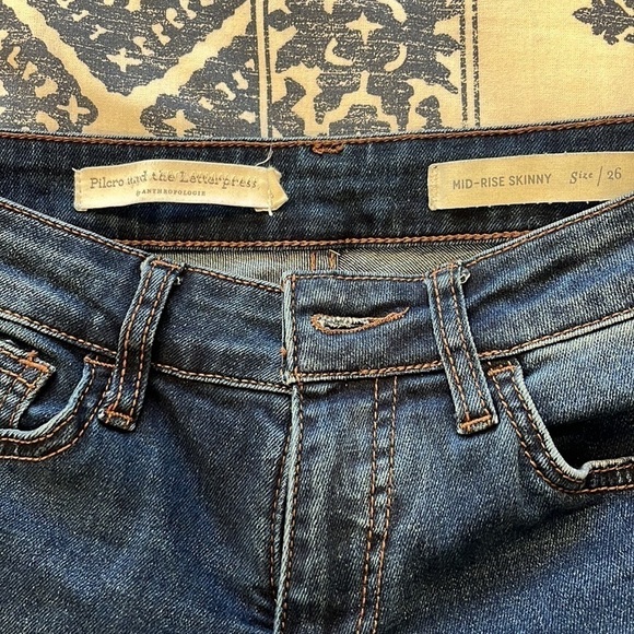 Pilcro and the Letterpress Anthropologie Mid Rise Skinny Jeans - Picture 2 of 5